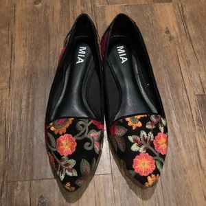 Floral Embroidered MIA Flats